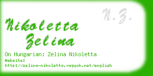 nikoletta zelina business card